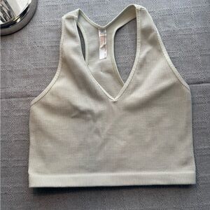 Free people Ribbed V-Neck Crop Top